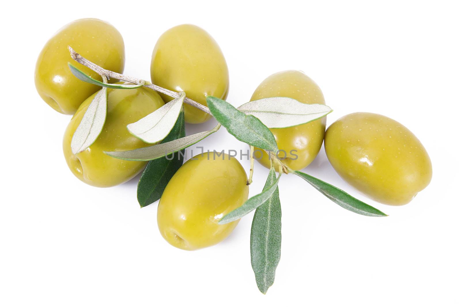 isolated olives on white background