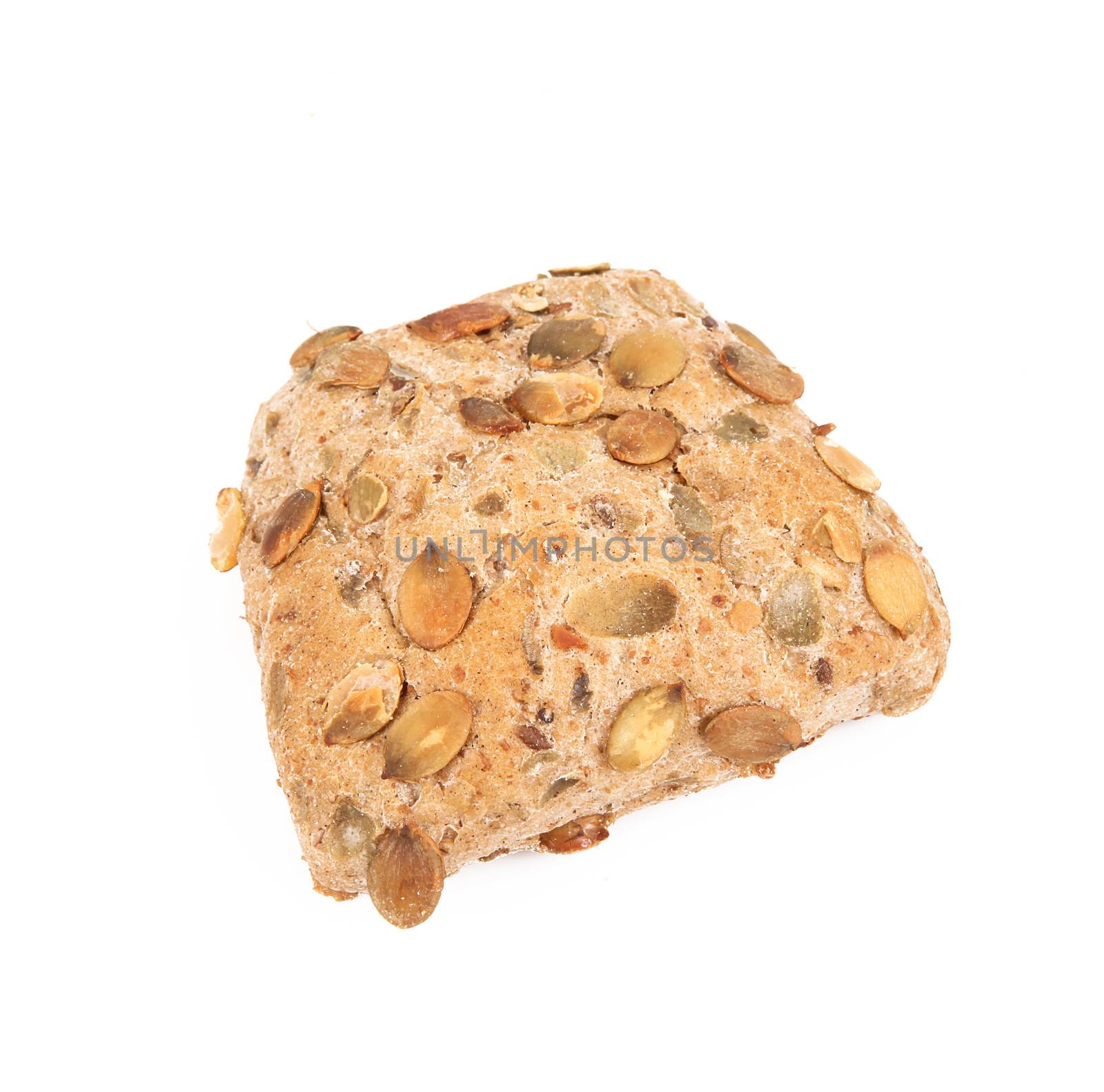 fresh bread on white background