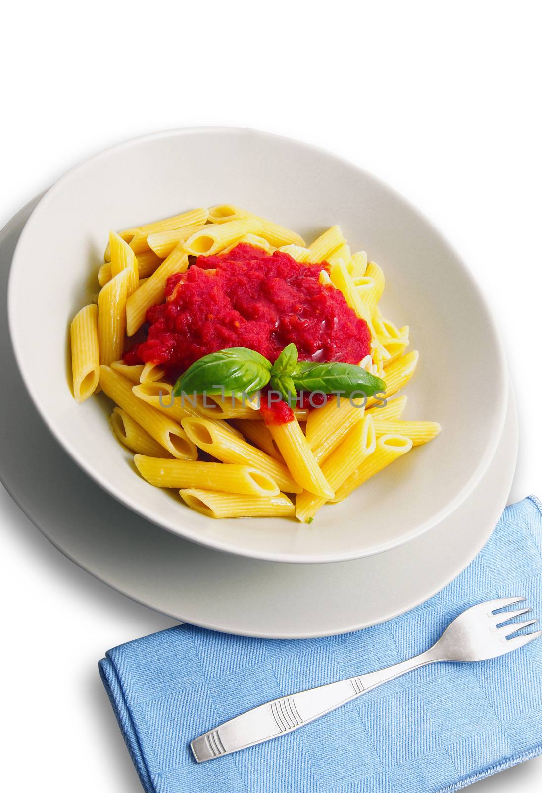 italian pasta with tomato and basil