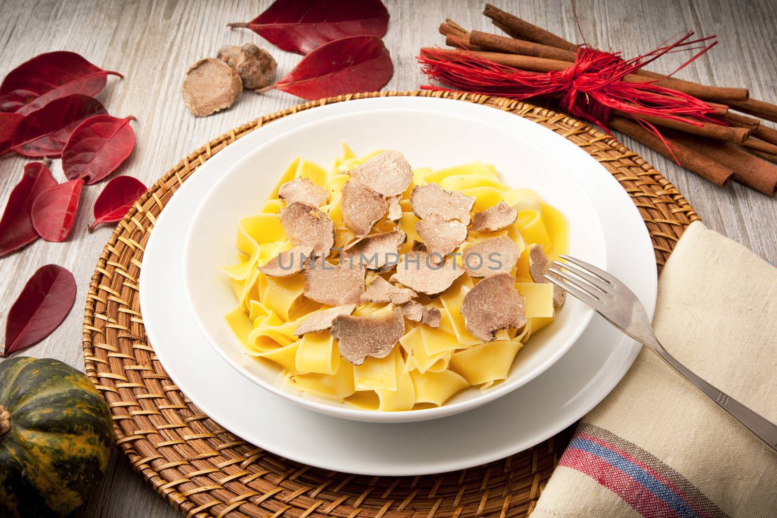 original italian tagliatelle with truffle