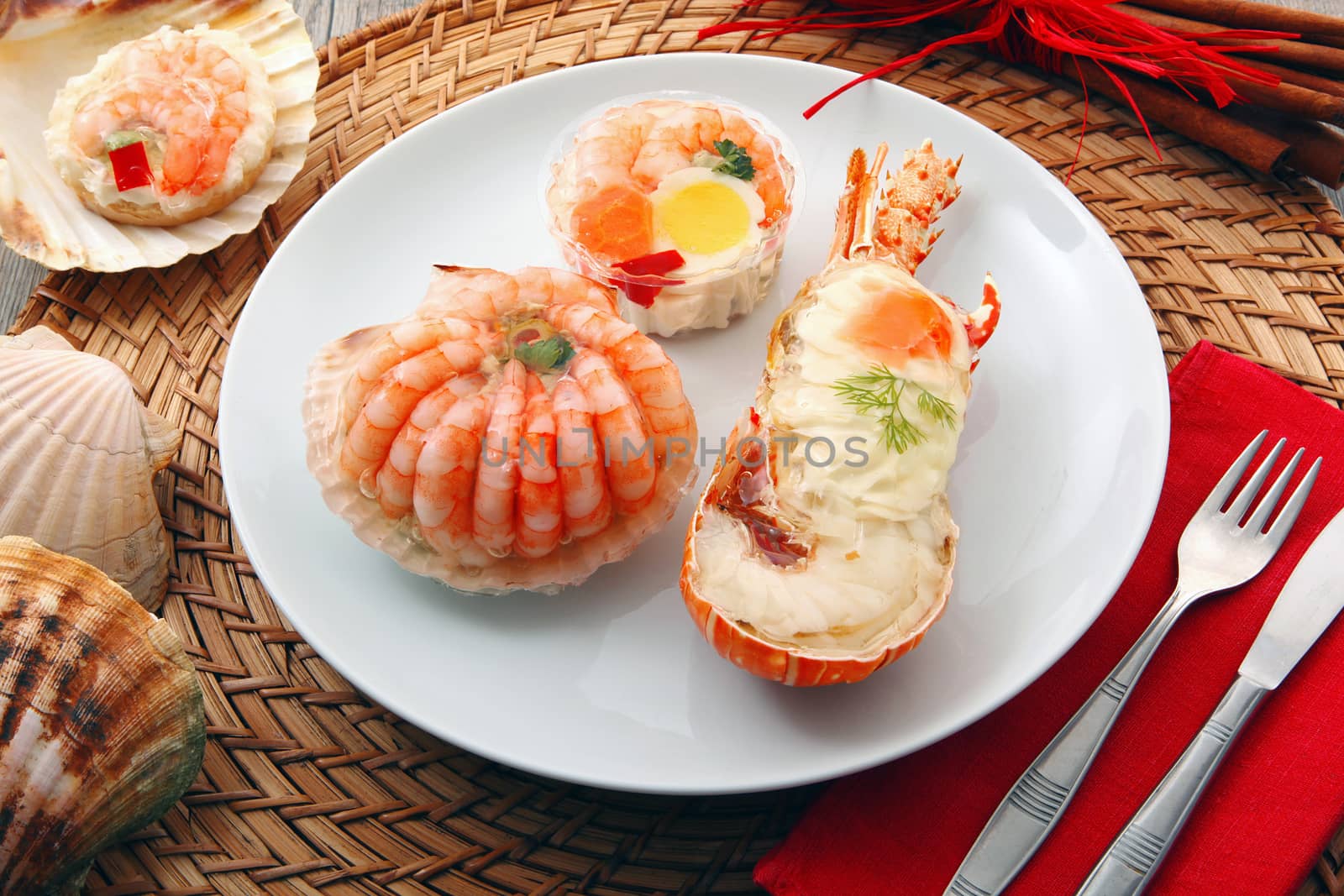 a delicious fresh specialties of shellfish