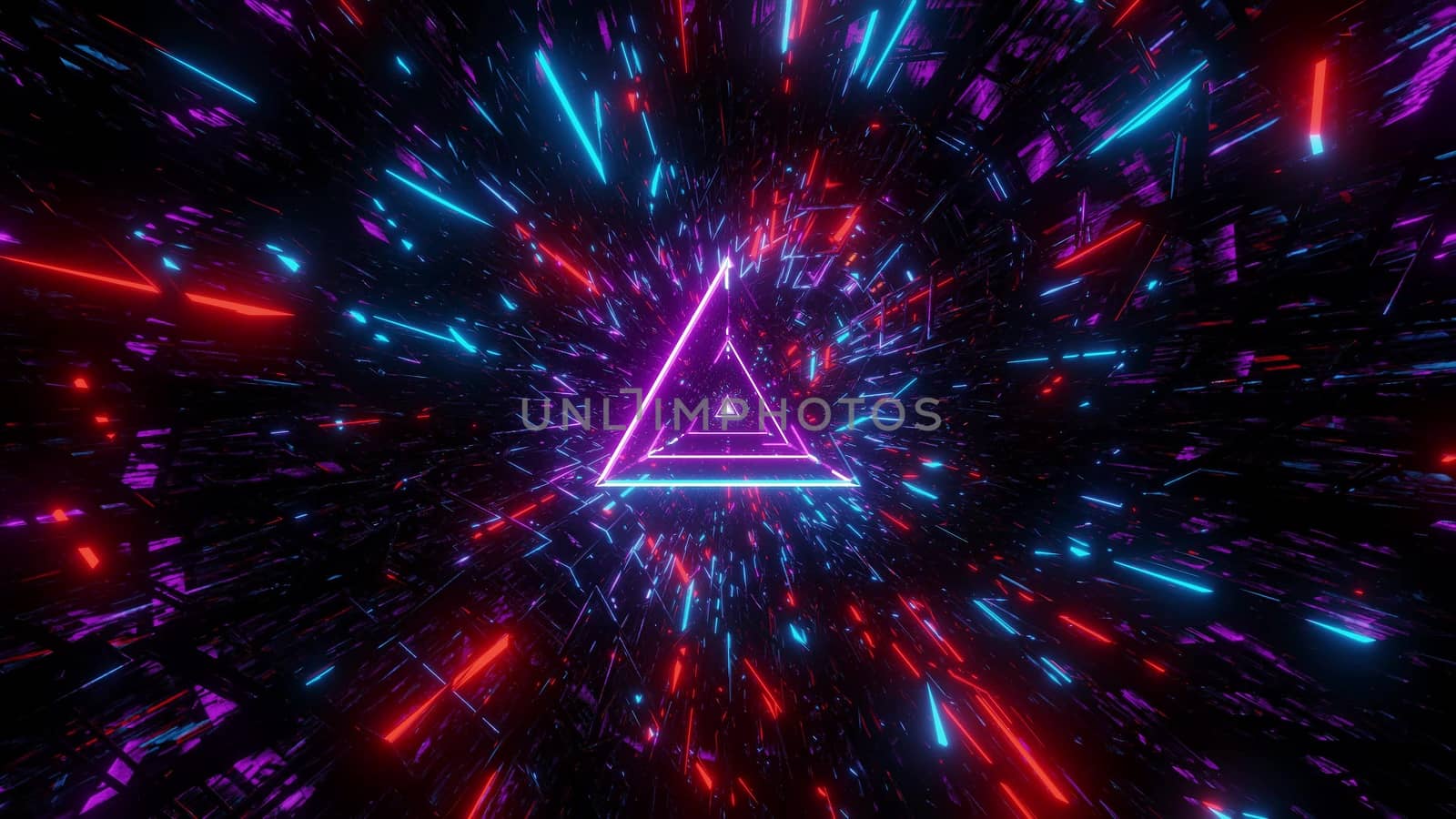 highly abstract desctroyed glowing 3d illustration with glowing triangle wireframe background wallpaper by tunnelmotions