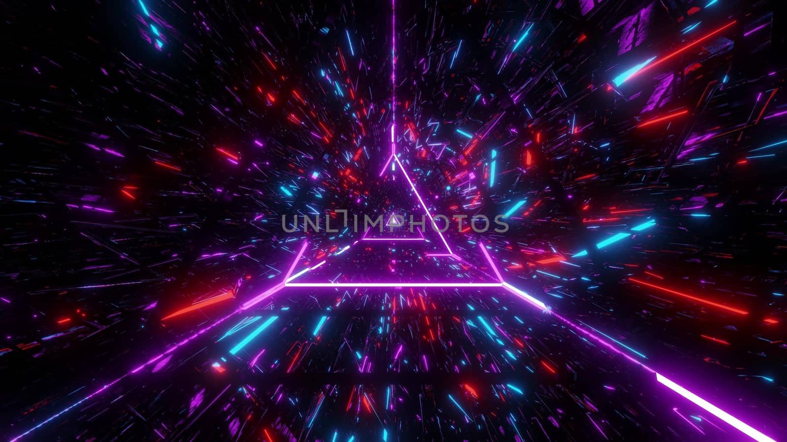 highly abstract desctroyed glowing 3d illustration with glowing triangle wireframe background wallpaper by tunnelmotions