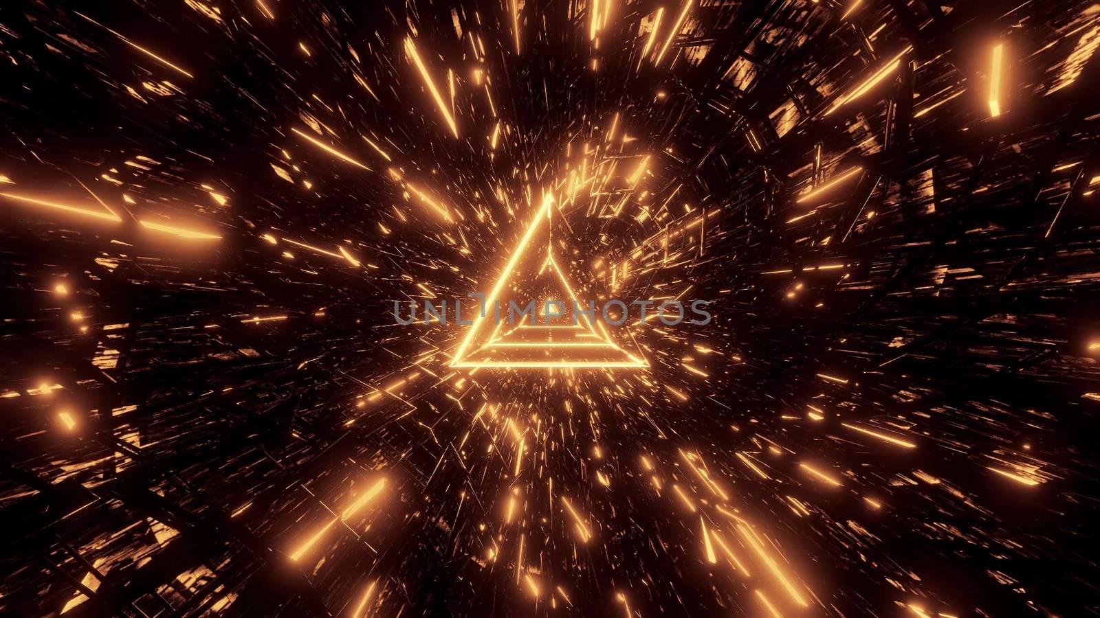 highly abstract desctroyed glowing 3d illustration with glowing triangle wireframe background wallpaper by tunnelmotions