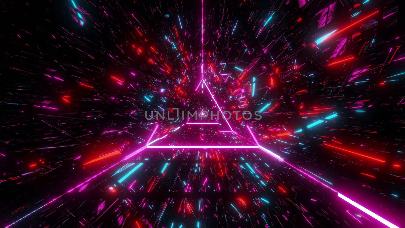 highly abstract desctroyed glowing 3d illustration with glowing triangle wireframe background wallpaper by tunnelmotions