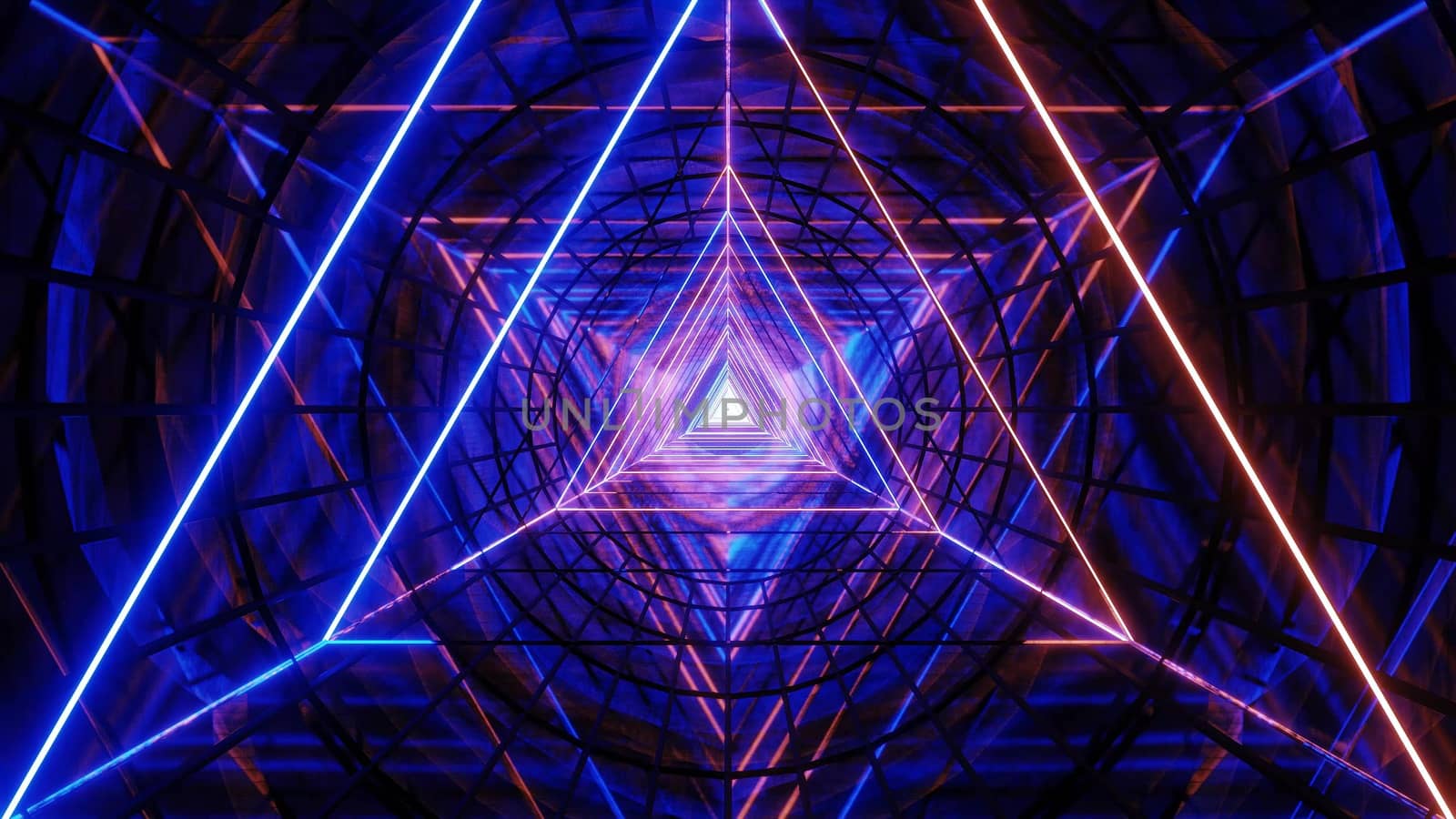 abstract glowig wireframe triangle design with dark abstract background 3d illustration wallpaper by tunnelmotions