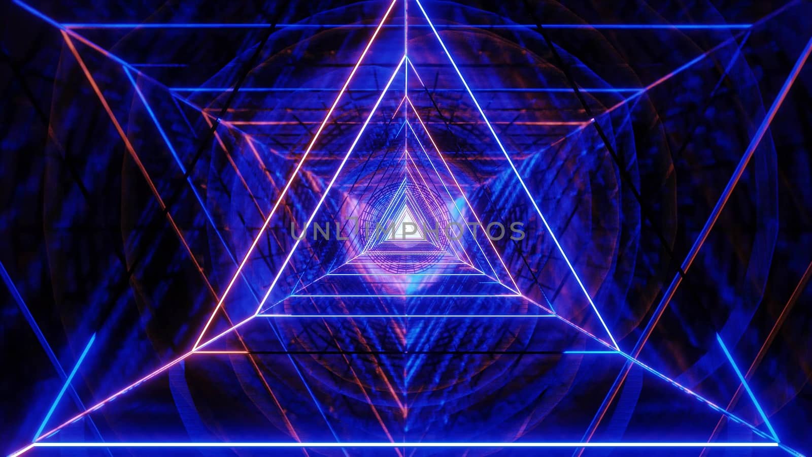 abstract glowig wireframe triangle design with dark abstract background 3d illustration wallpaper by tunnelmotions