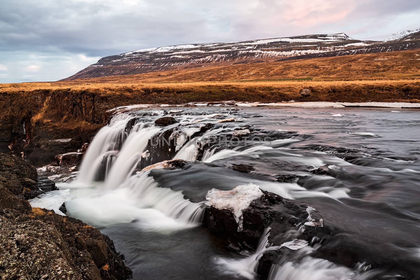 Kolugljufur waterfall in Iceland by LuigiMorbidelli