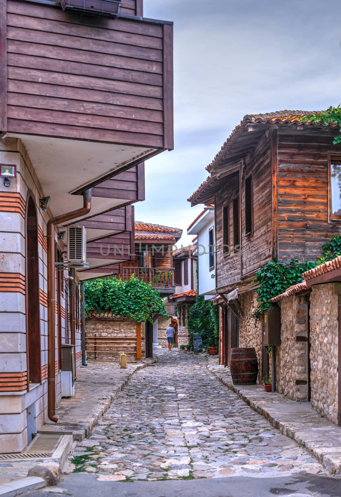 Nessebar, Bulgaria – 07.09.2019. Streets of the old town of Nessebar on a  summer evening