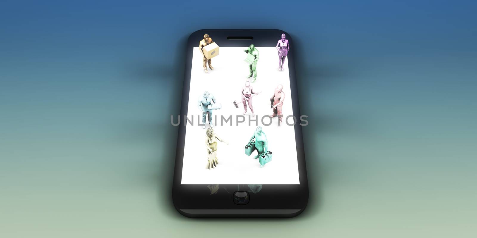 Sharing Economy Industry as a Business Concept Art