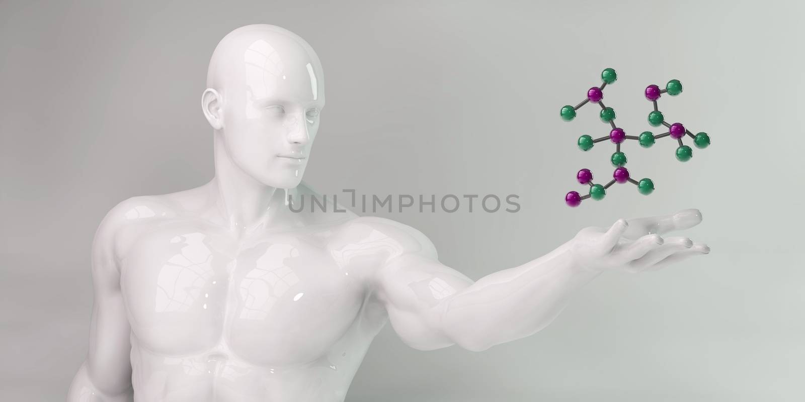 Futuristic Science Background with DNA Sequence Data