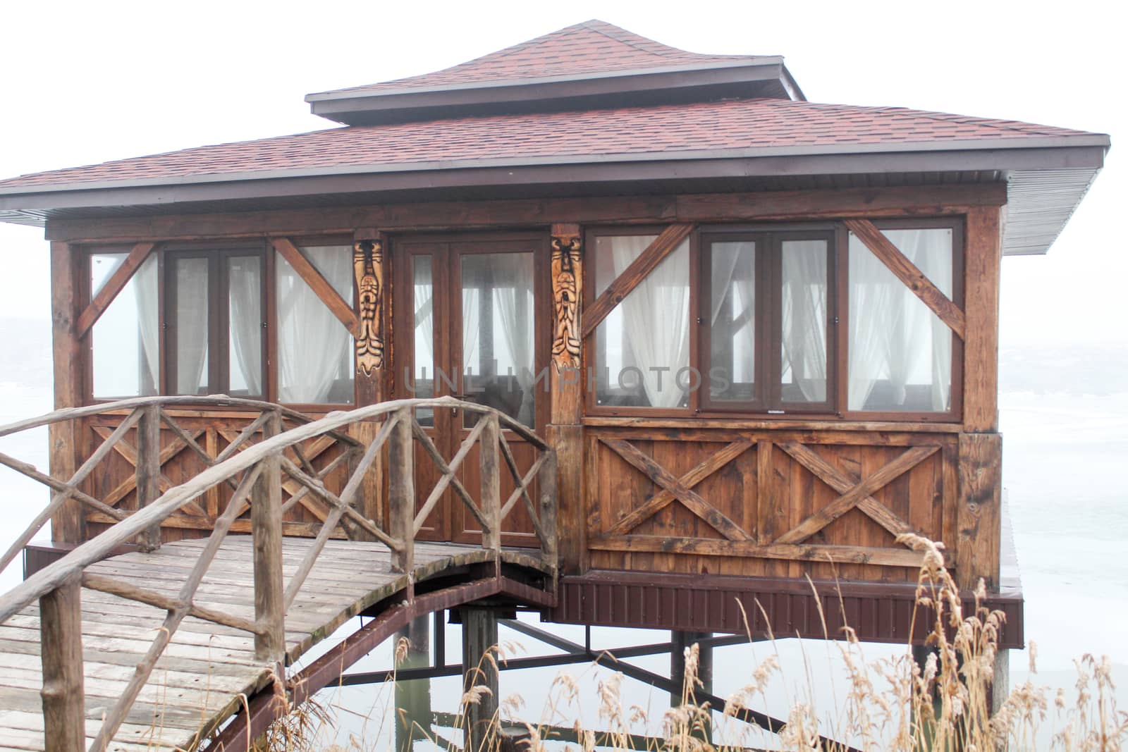 A beautiful house on the water. On the dock