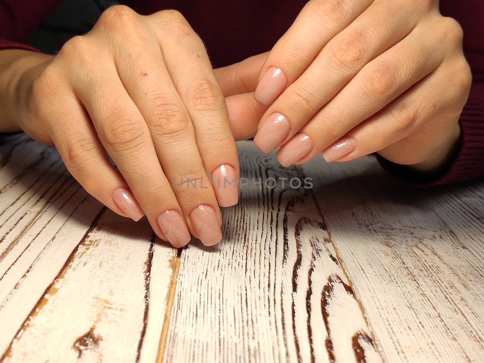 Youth manicure design, beautiful female hands with sexy manicure. by SmirMaxStock