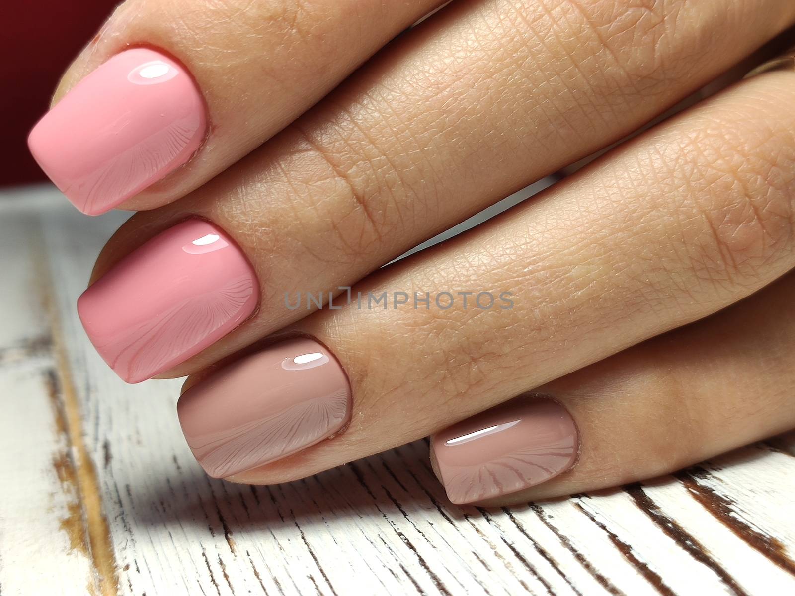 Hands Care. Design Hand With Pastel Nails by SmirMaxStock