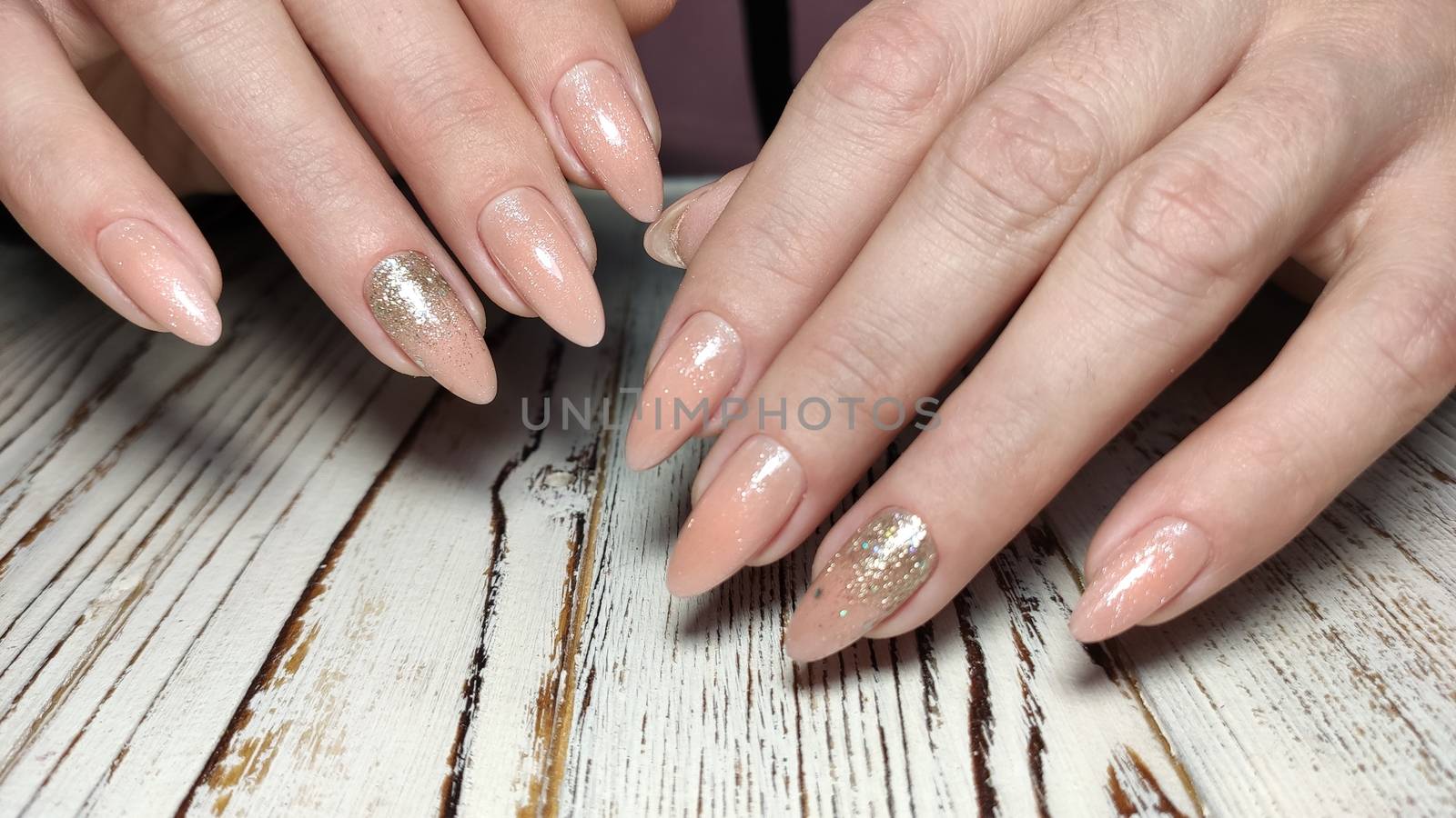 Hands Care. Design Hand With Pastel Nails by SmirMaxStock