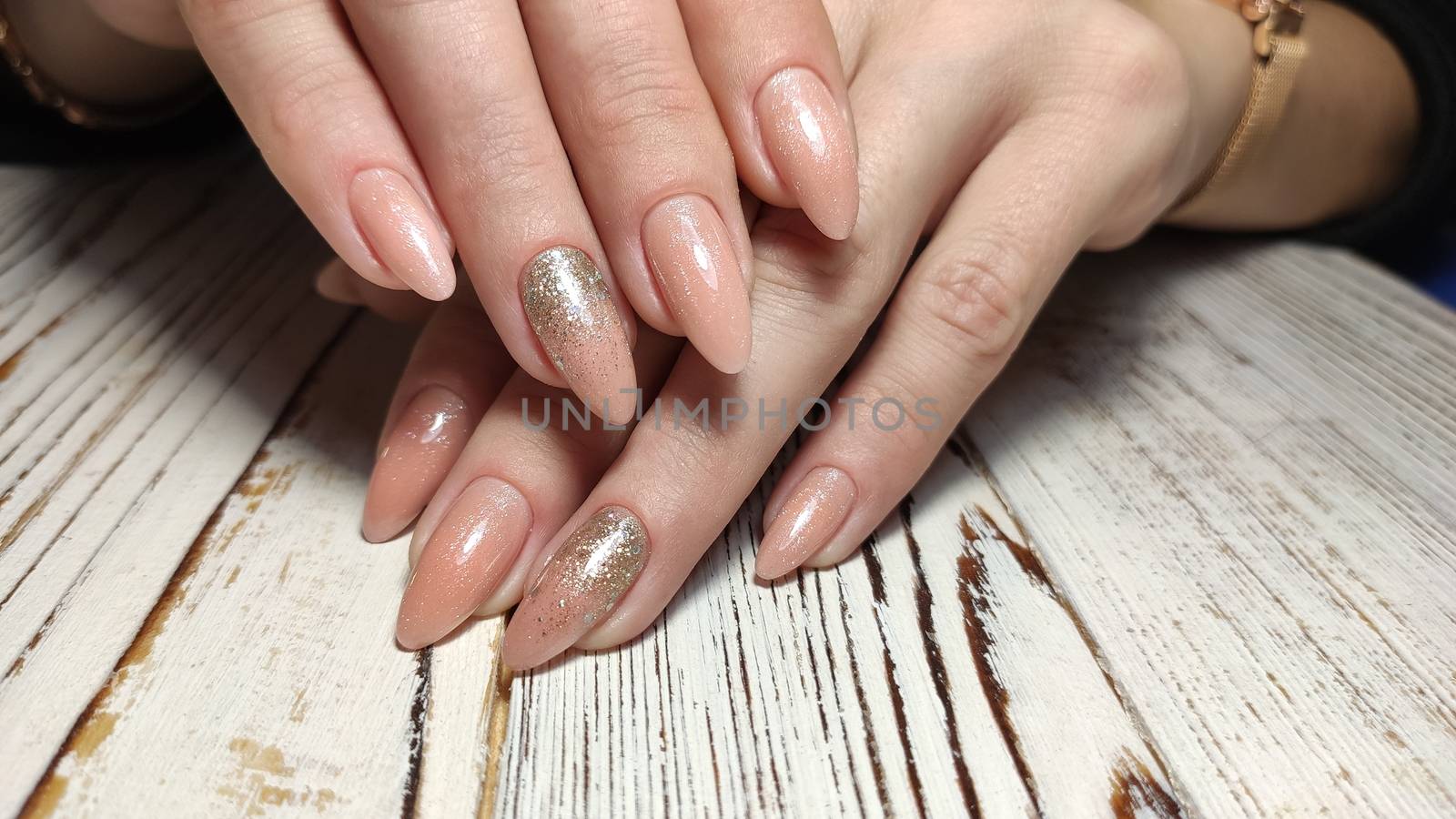 Glamorous luxurious crocodile manicure. Design glamorous nails by SmirMaxStock