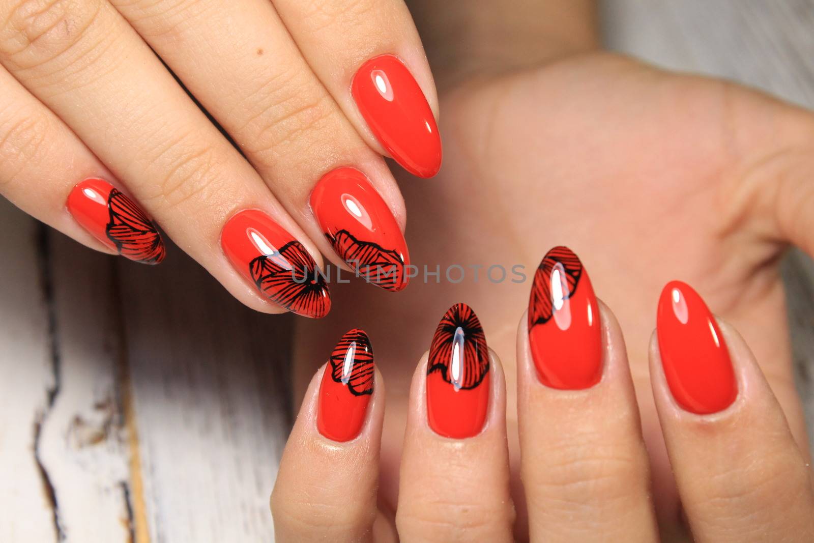Manicured nails Nail Polish art design. Best by SmirMaxStock