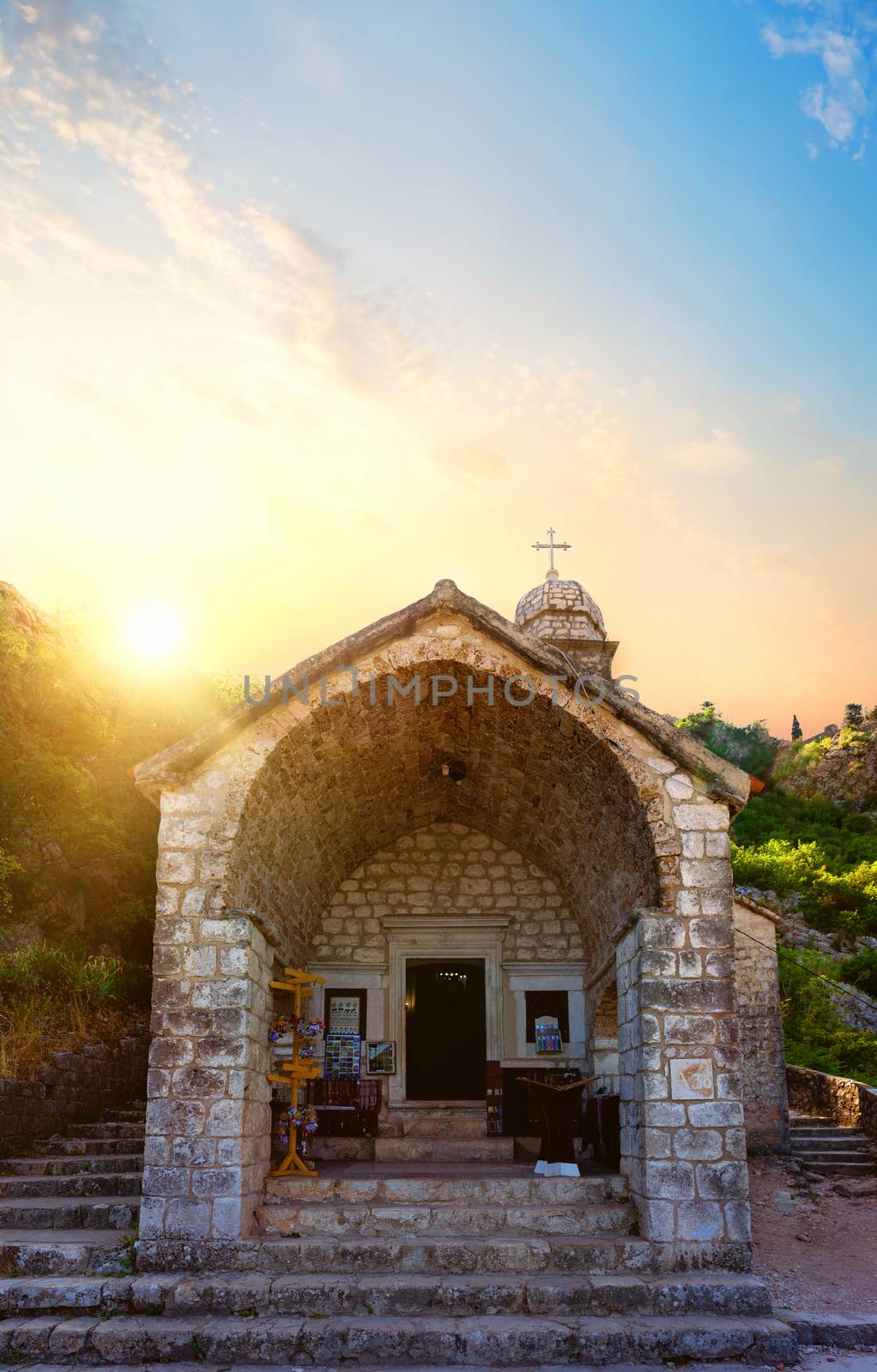 Medieval catholic church of Our Lady of Health in Kotor, Montenegro