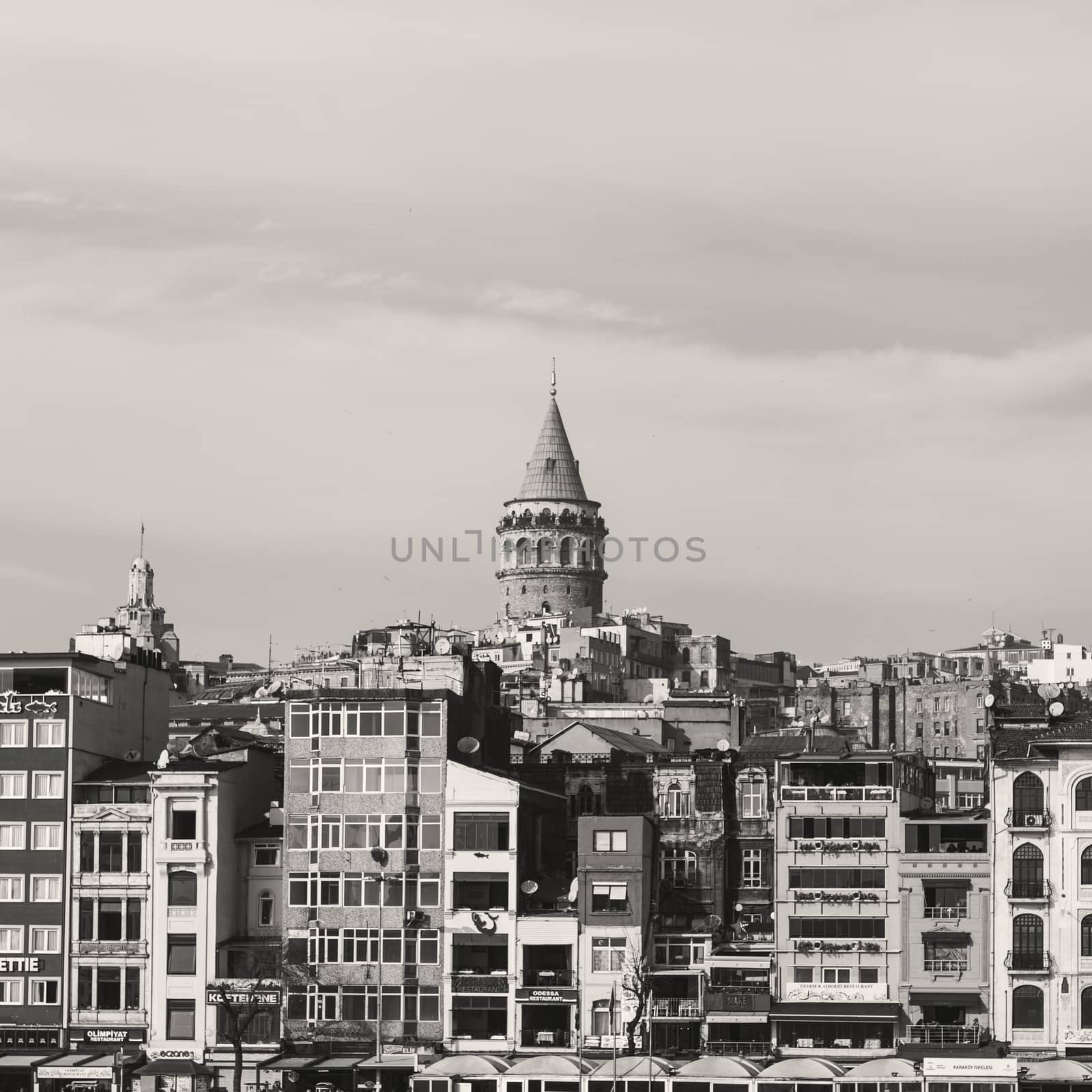 Galata tower from Bosphorus by vlad-m