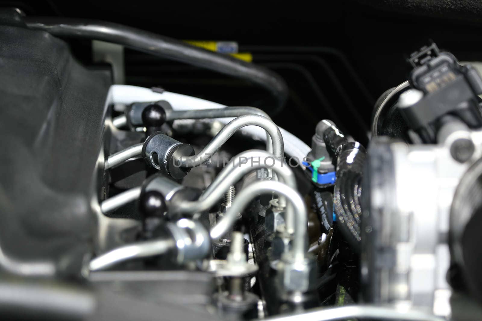 powerful engine of a car. Internal design of engine. Car engine part. Modern powerful car engine. by peerapixs