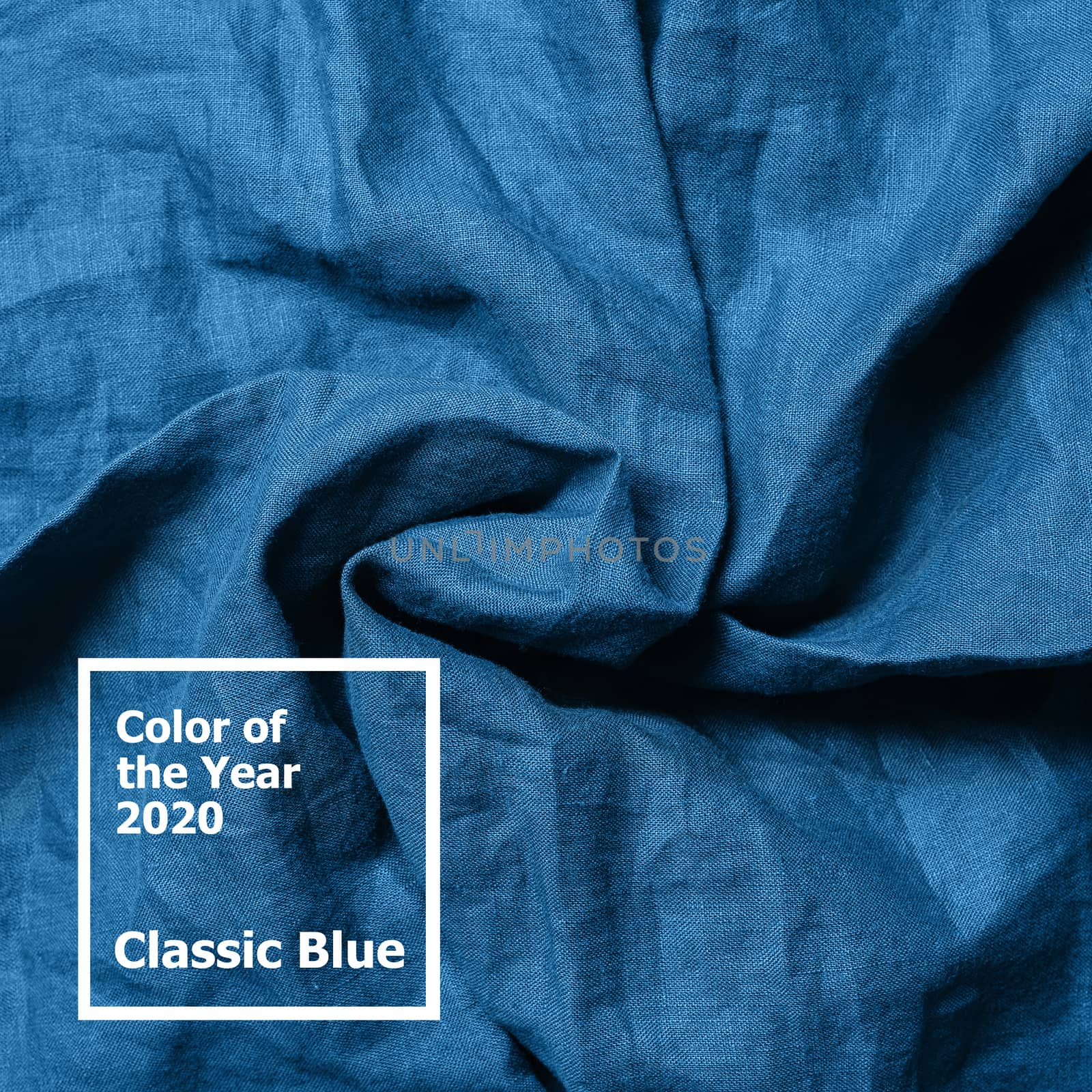 Color of year 2020 classic blue linen texture background by fascinadora