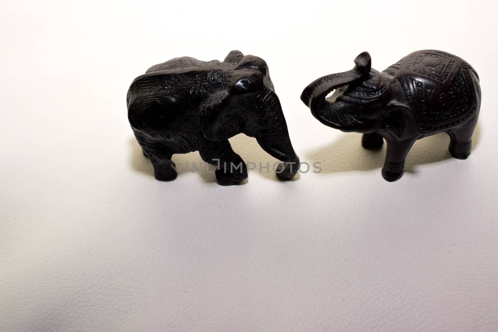 miniature figurine elephant made of semi-precious materials