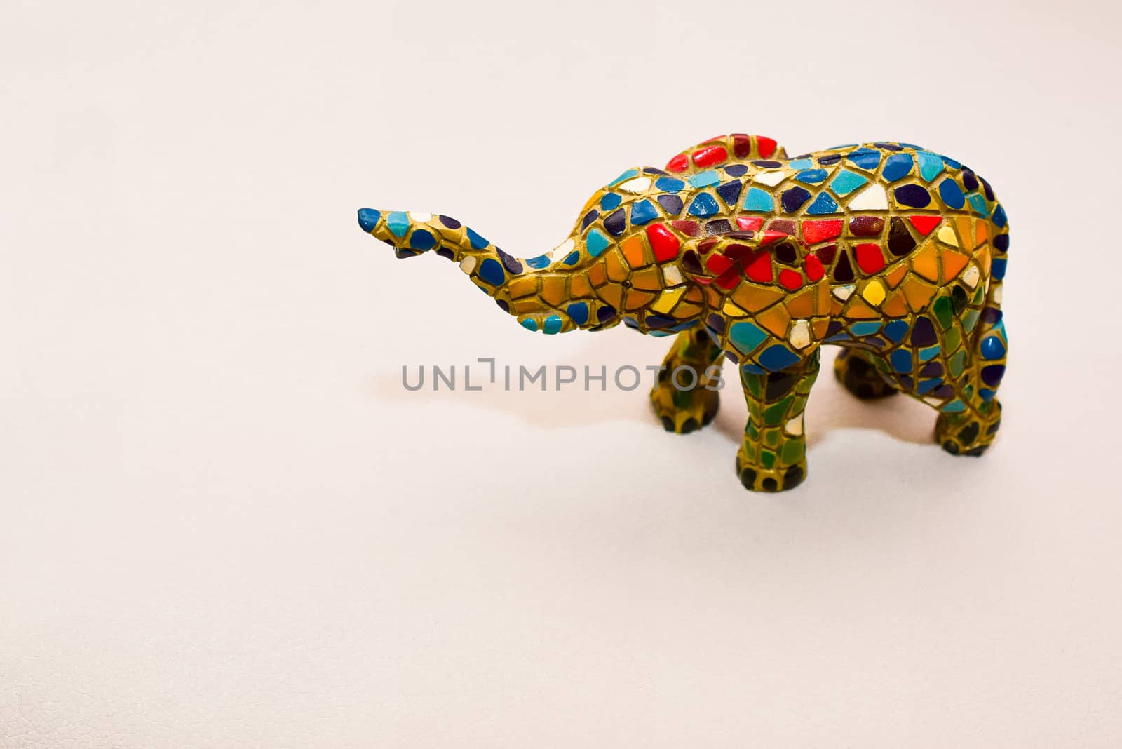 miniature figurine elephant made of semi-precious materials