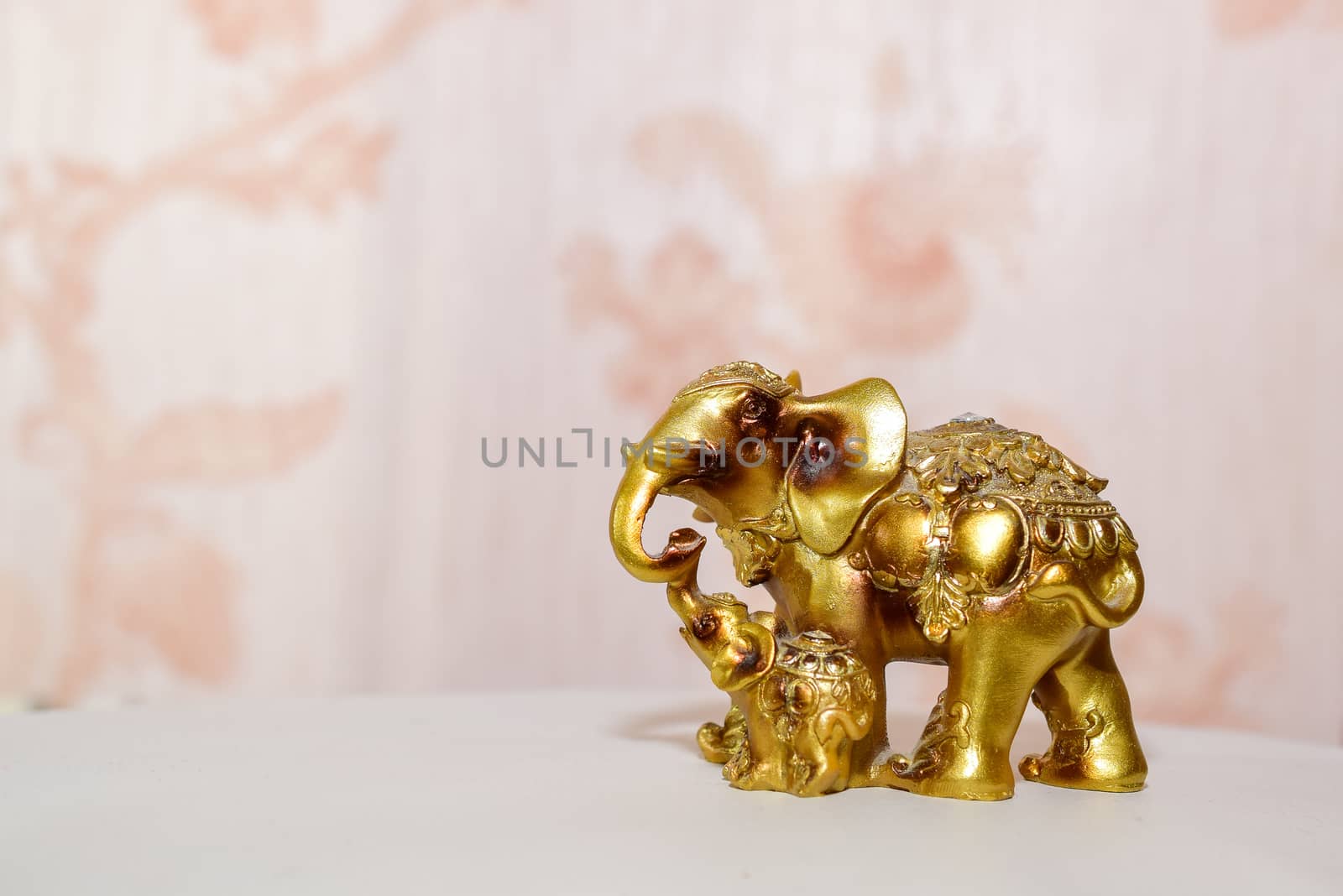 miniature figurine elephant made of semi-precious materials