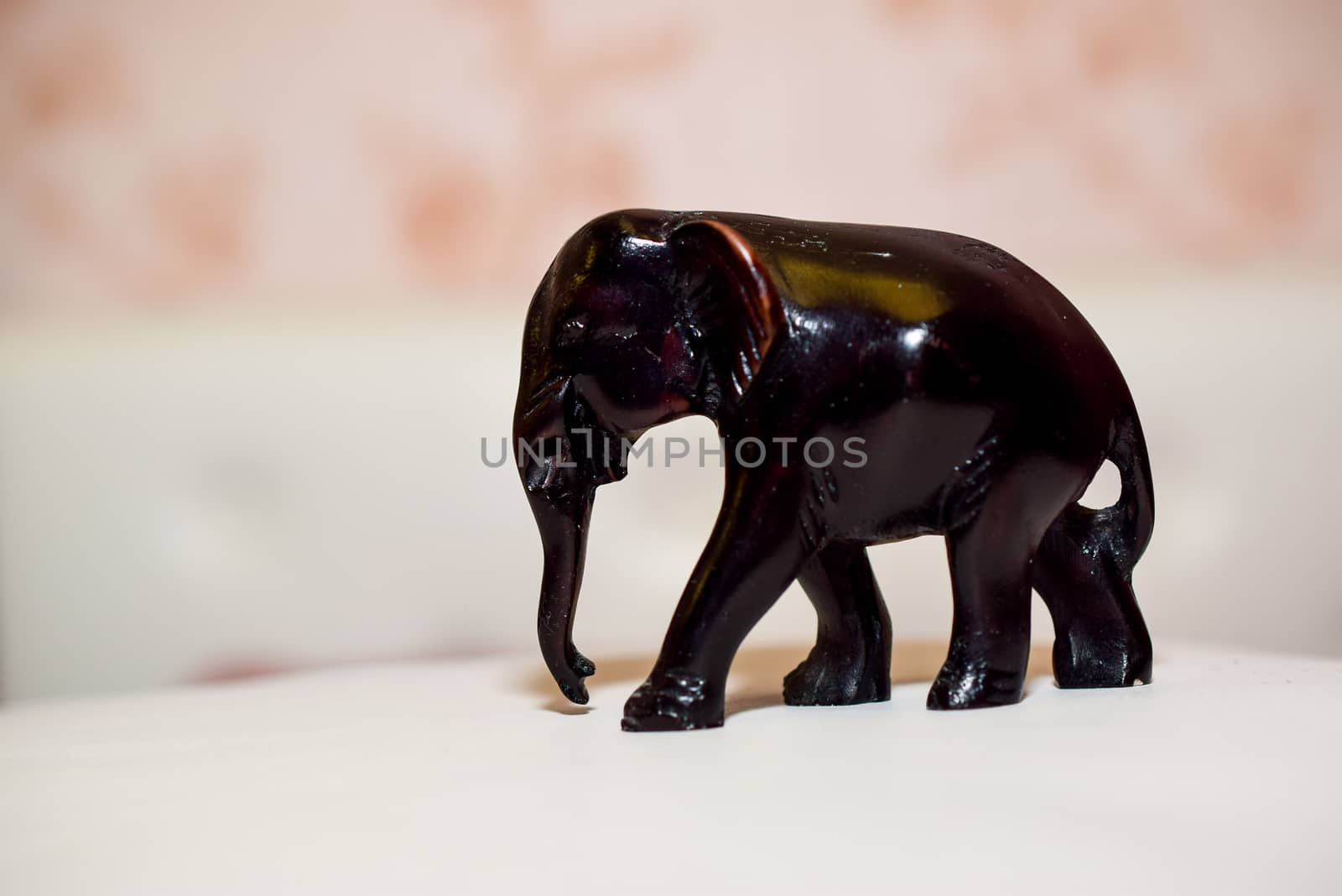 miniature figurine elephant made of semi-precious materials