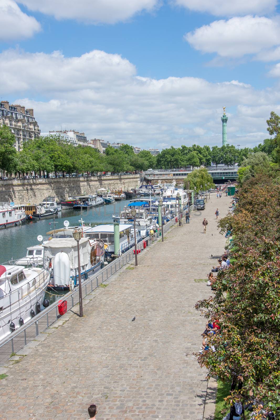 discovery of Paris and the banks of the Seine in summer, France