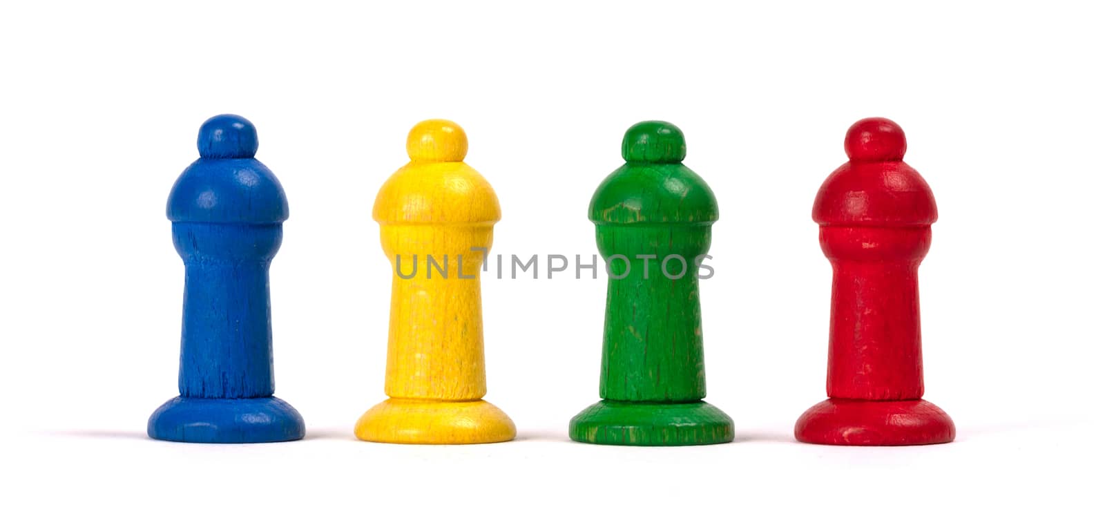 Wooden pawns of a leisure game by michaklootwijk