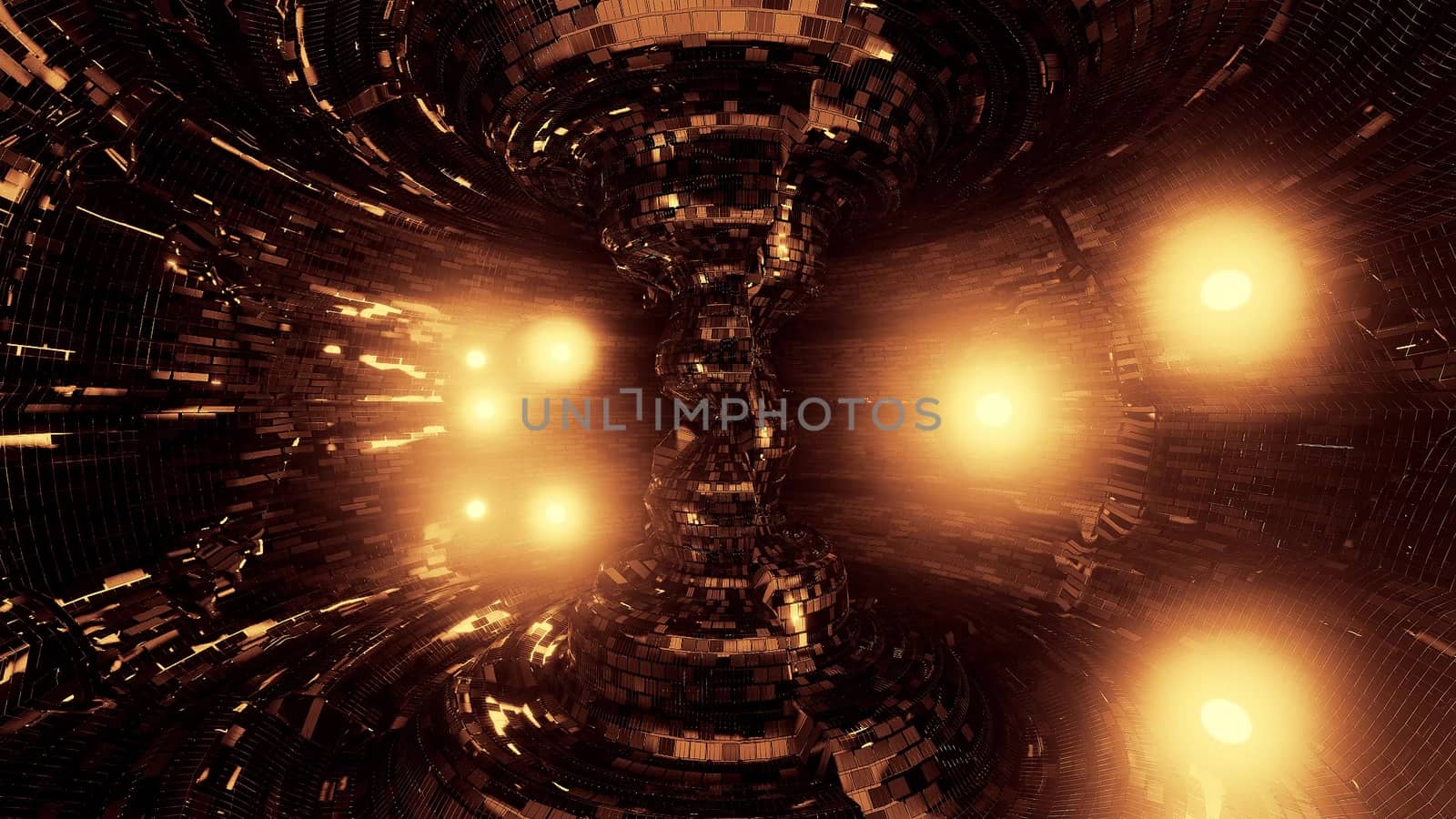 abstract nuclear reactor with glowing atom parrticles and nice reflections 3d illustration background wallpaper by tunnelmotions