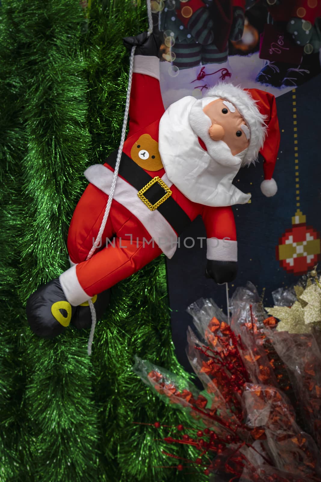 New Year's decoration Santa Claus in a red suit by bonilook