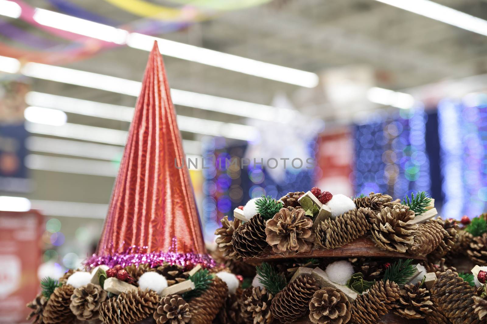New Year's decoration in the supermarket. by bonilook