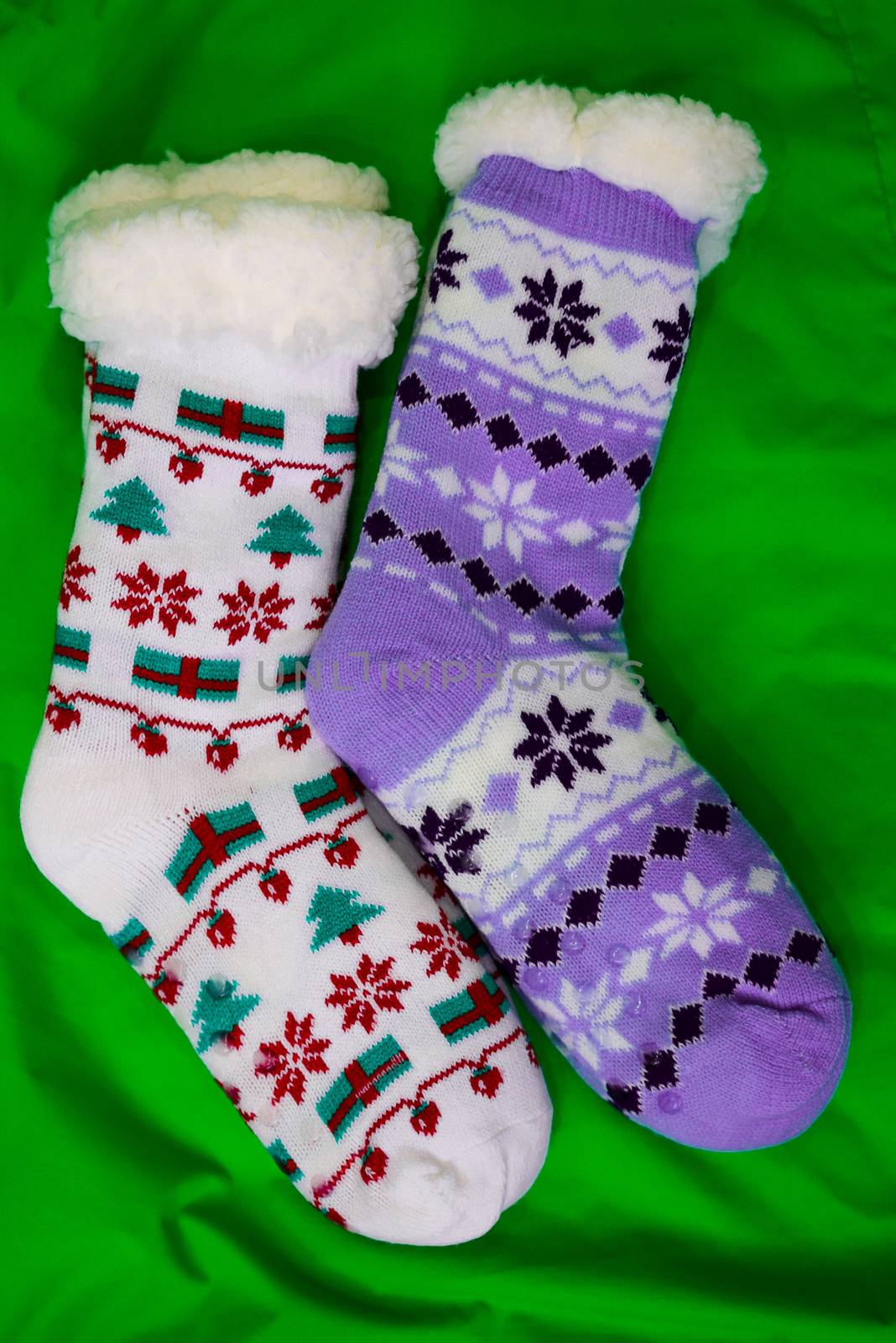 bright colored socks for Christmas or new year gifts and surprises