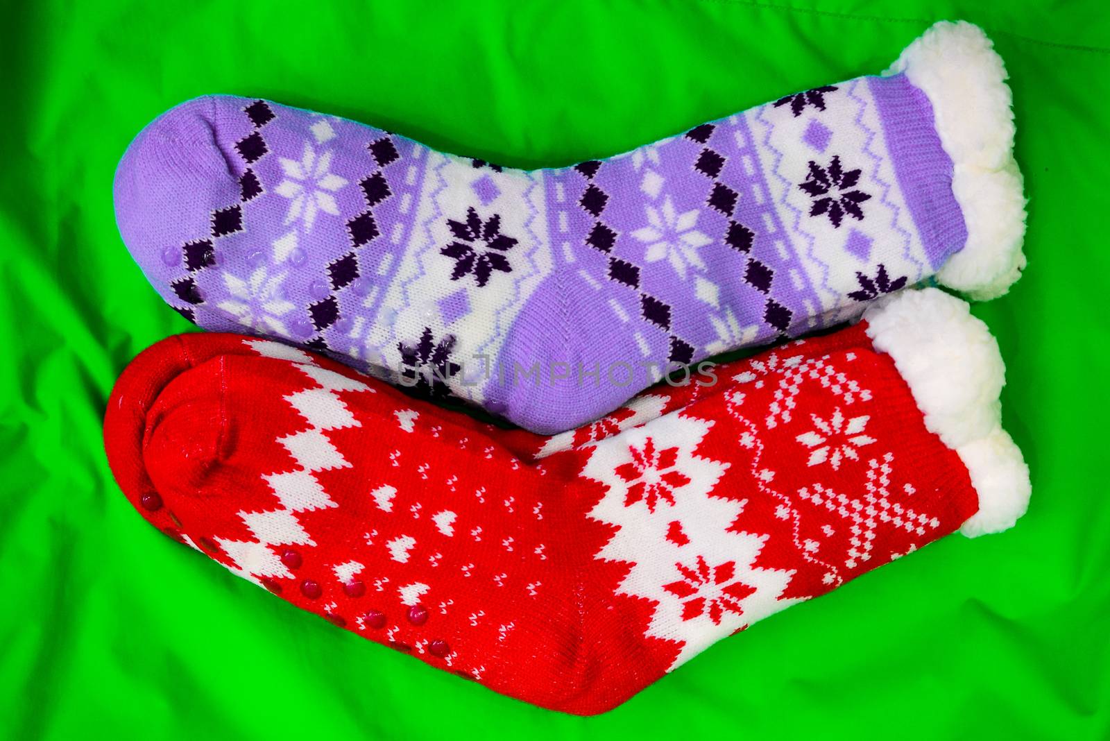 bright colored socks for Christmas or new year gifts and surprises