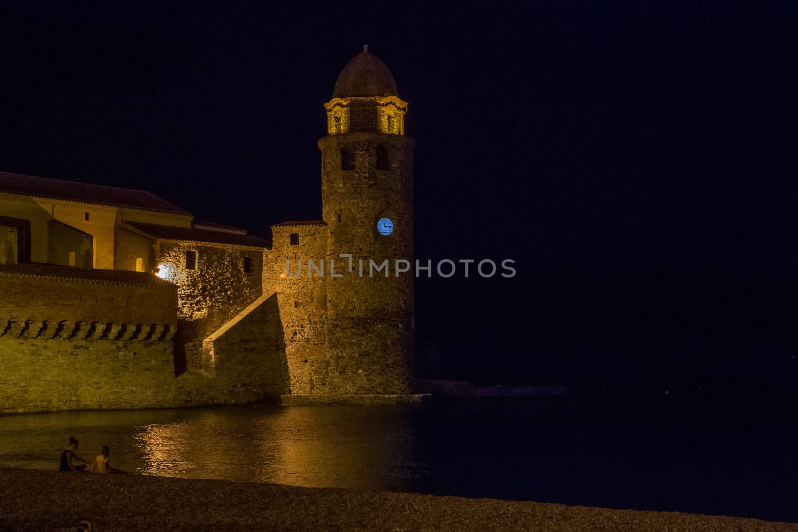 discovery of Collioure on a summer evening. Pyrenes, France