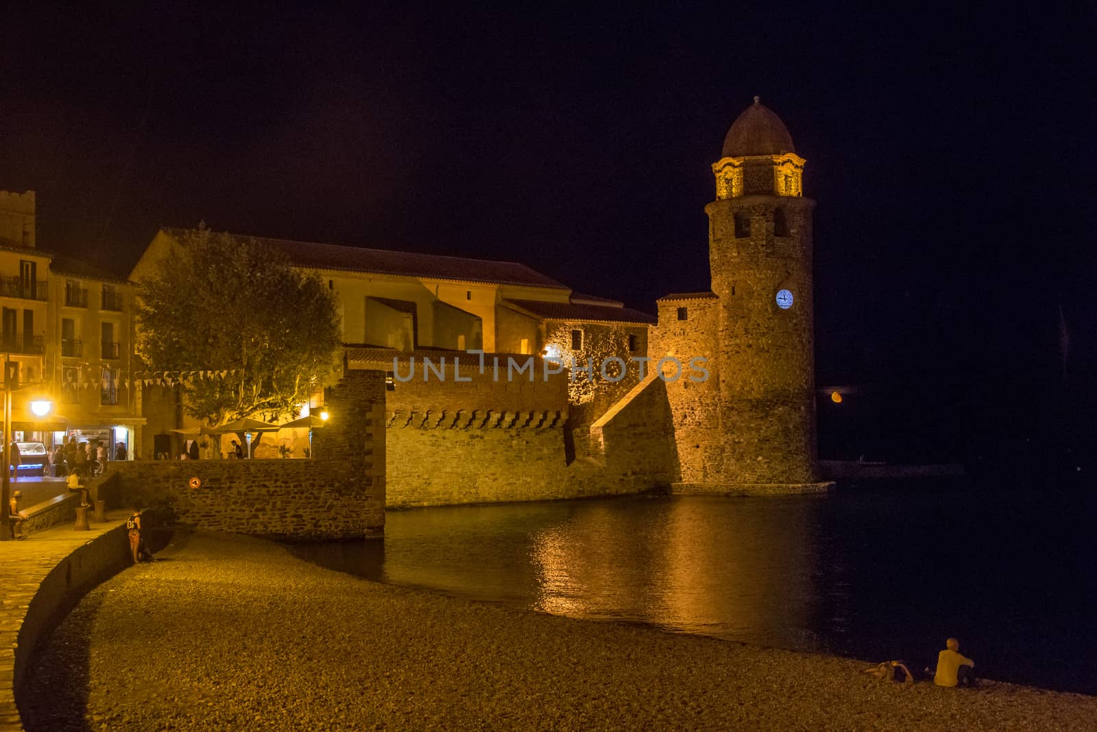 discovery of Collioure on a summer evening. Pyrenes, France