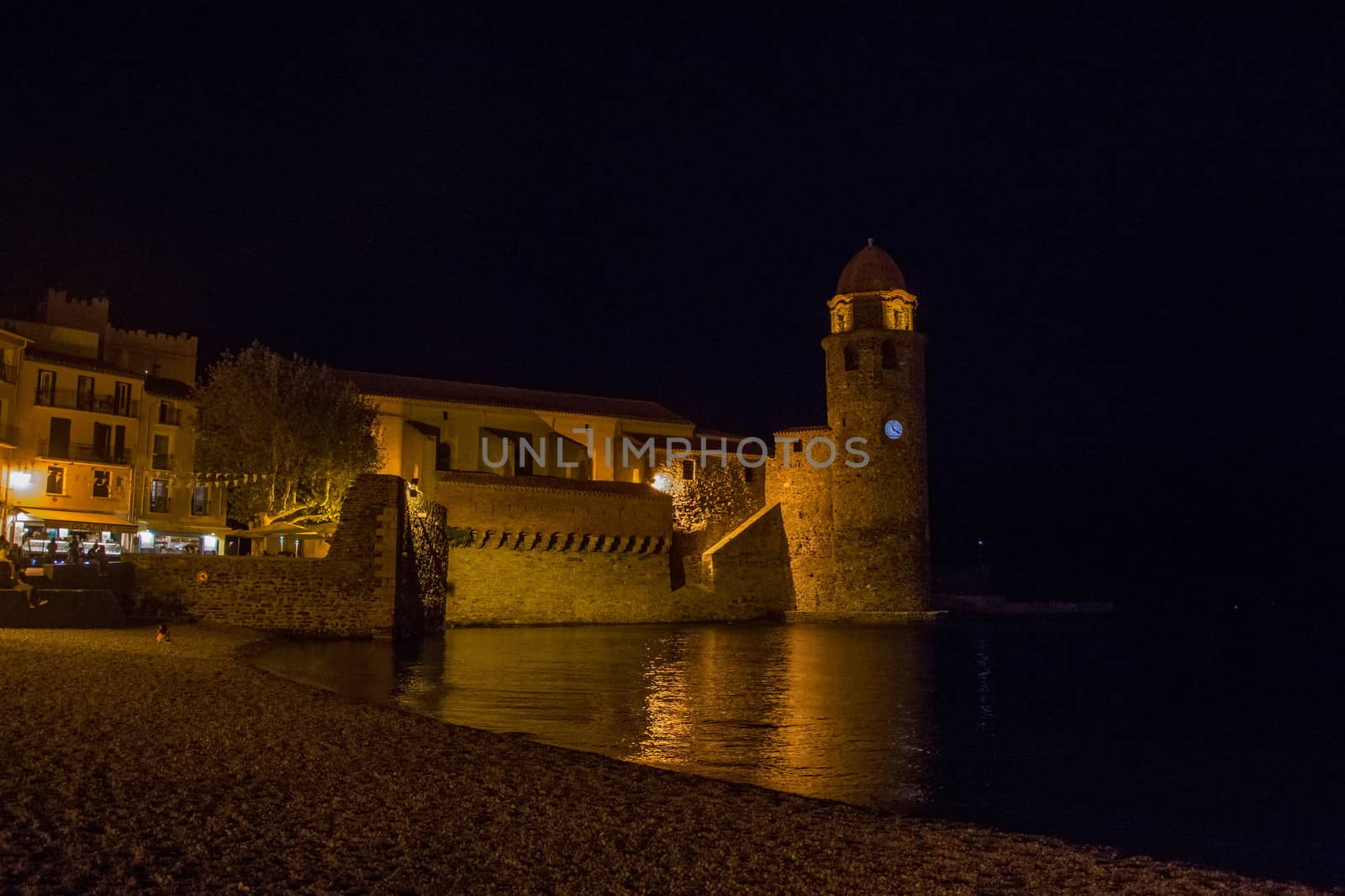 discovery of Collioure on a summer evening. Pyrenes, France