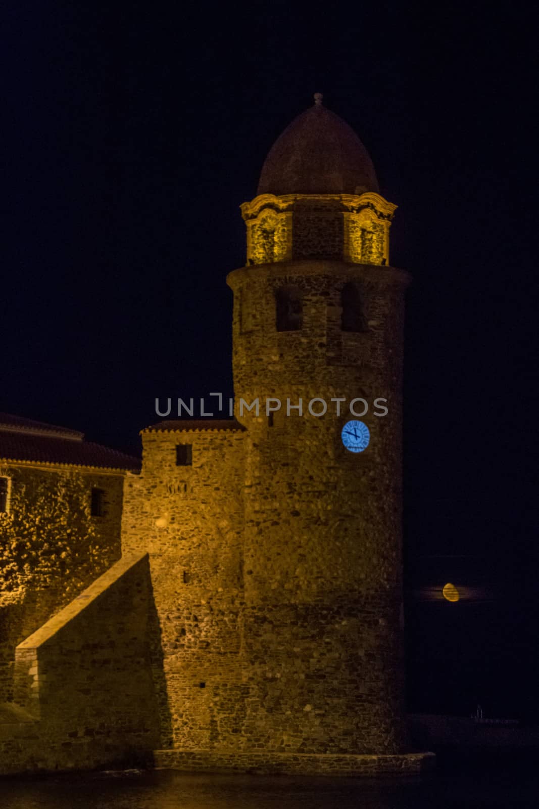 discovery of Collioure on a summer evening. Pyrenes, France