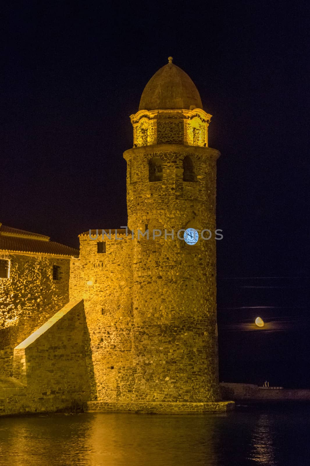 discovery of Collioure on a summer evening. Pyrenes, France