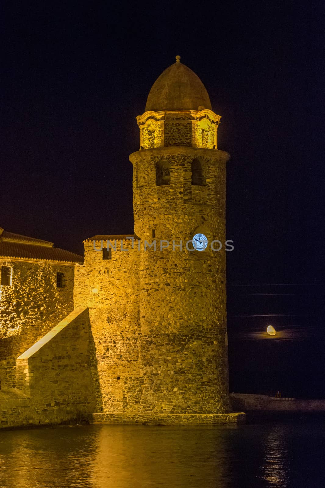 discovery of Collioure on a summer evening. Pyrenes, France