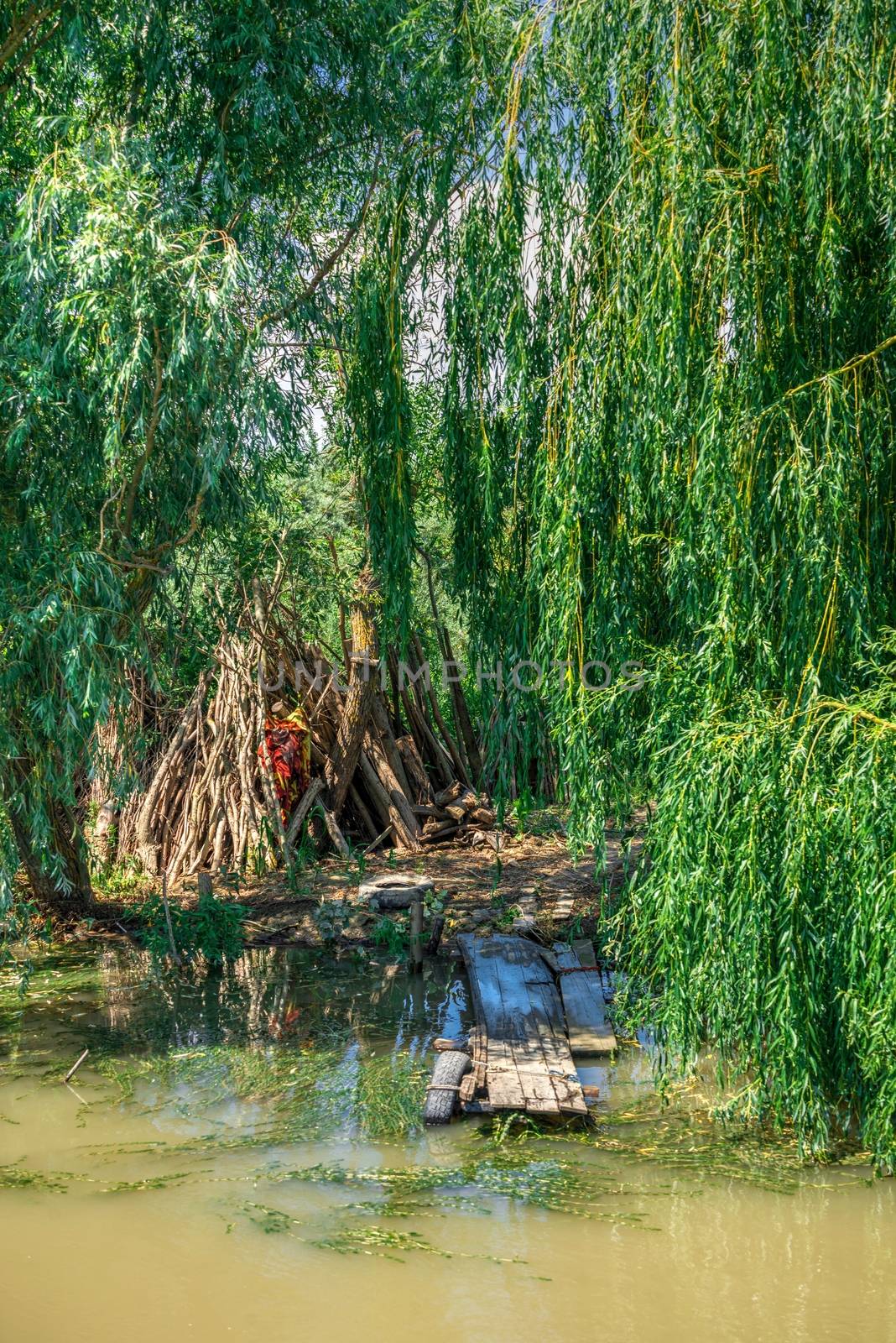 Berth in the Danube Delta in Vilkovo, Ukraine by Multipedia