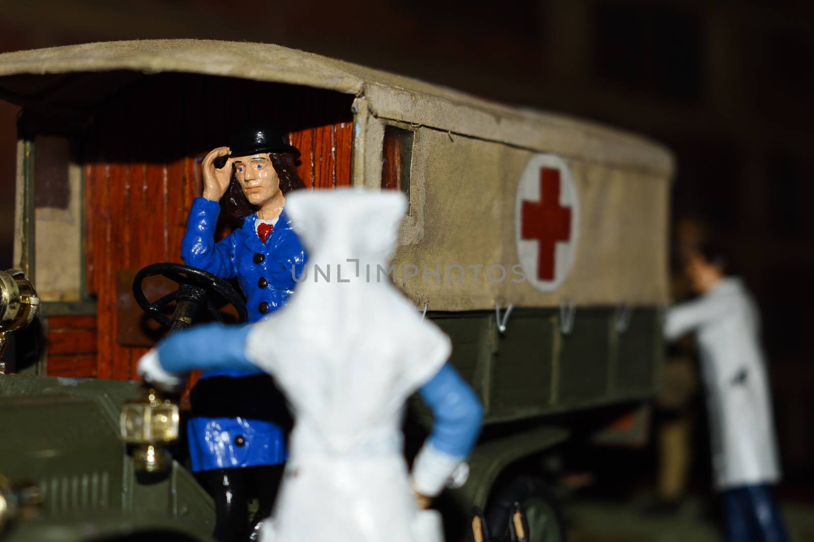 First World War Medical Volunteer Corps Ambulance Driver And Nurse by jjvanginkel