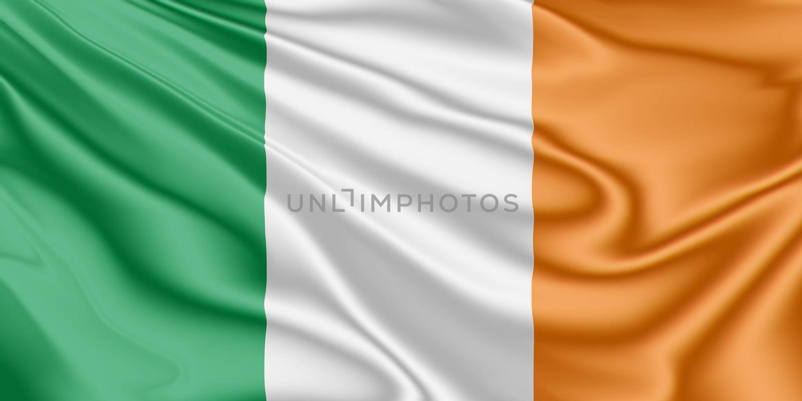 National flag of Ireland fluttering in the wind