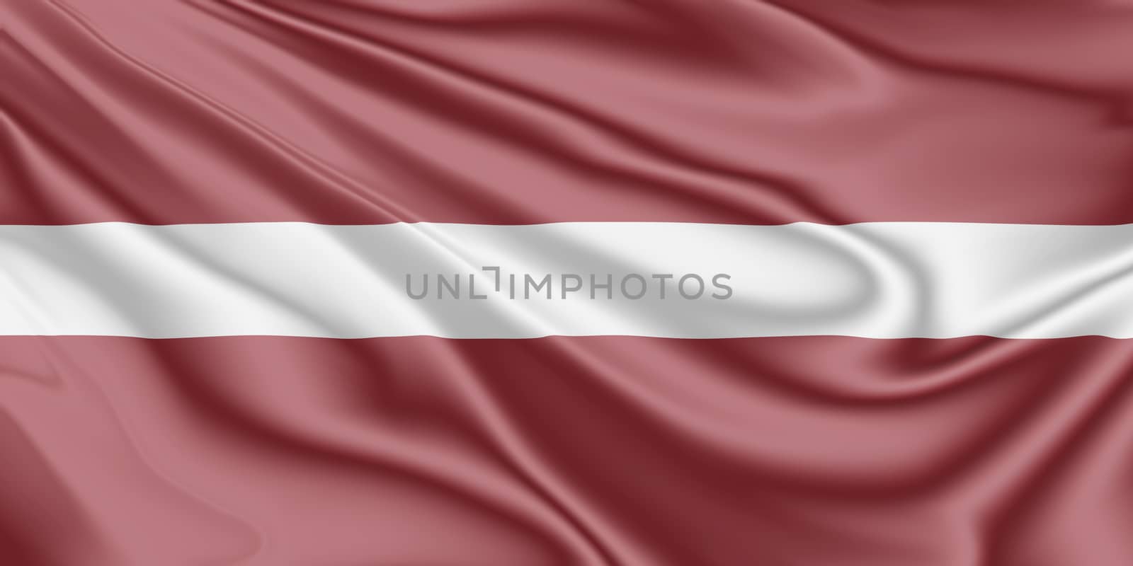 National flag of Latvia floating in the wind