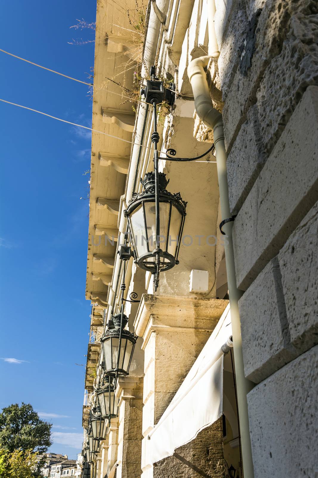 Spianada Square - Liston. The historic center of Corfu town, Greece by ankarb