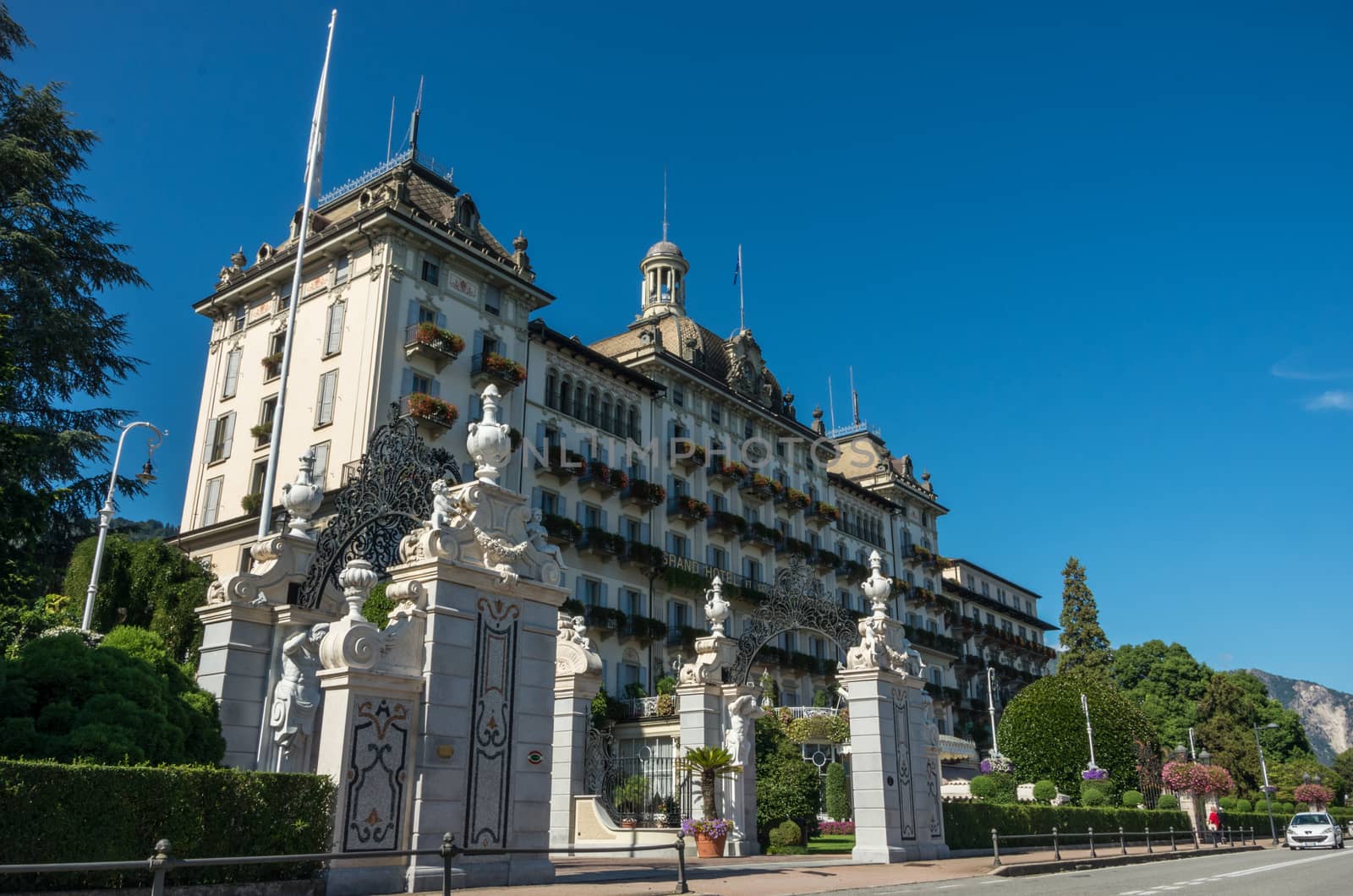 Grand Hotel Des Iles Borromees and Stresa town embankment, view  by Smoke666