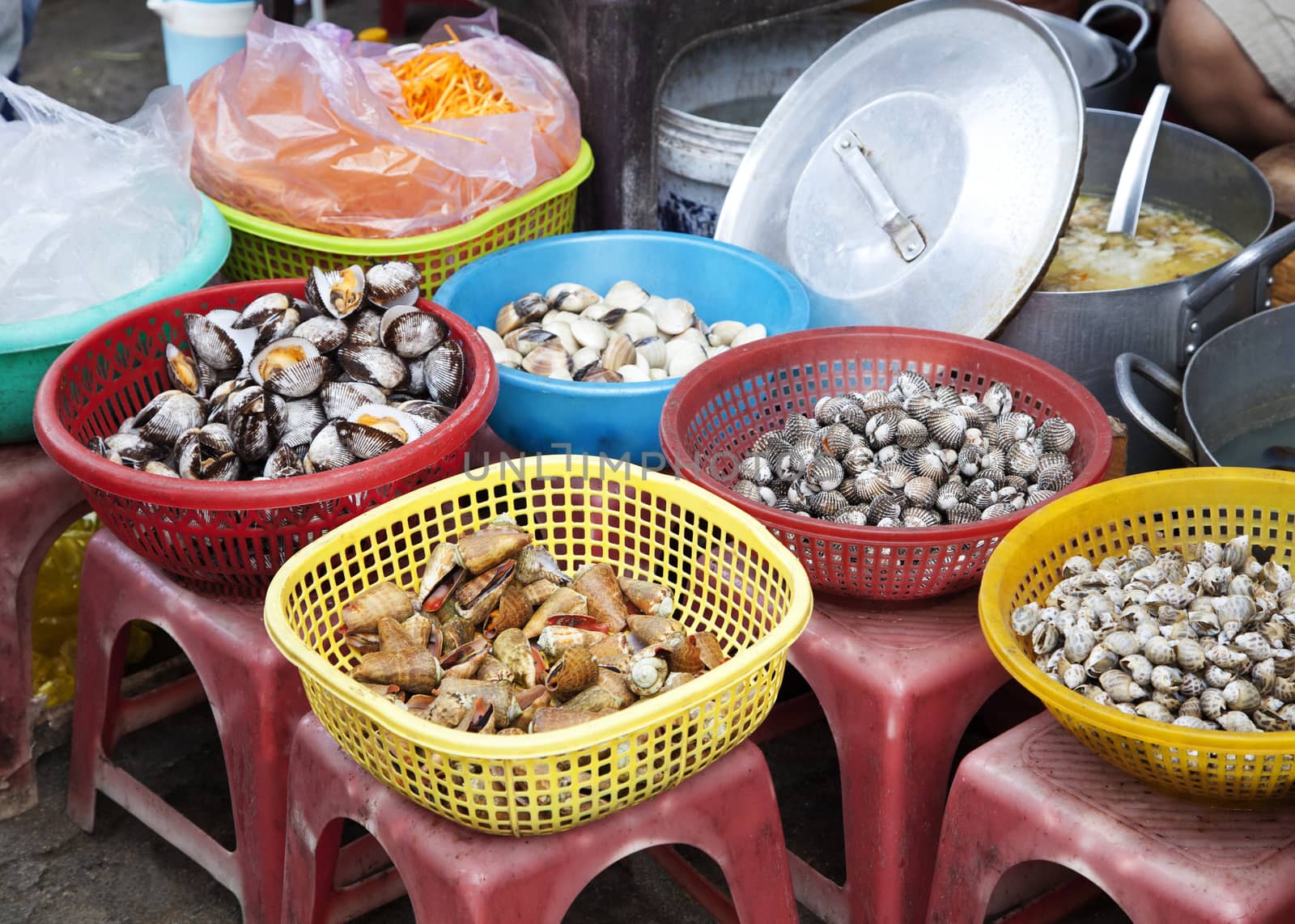 Seafood in a Vietnamese street market by Goodday