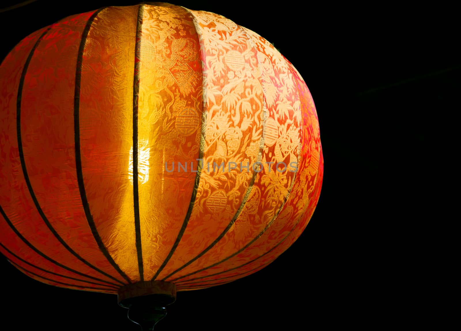 Red Chinese lantern, view from below by Goodday